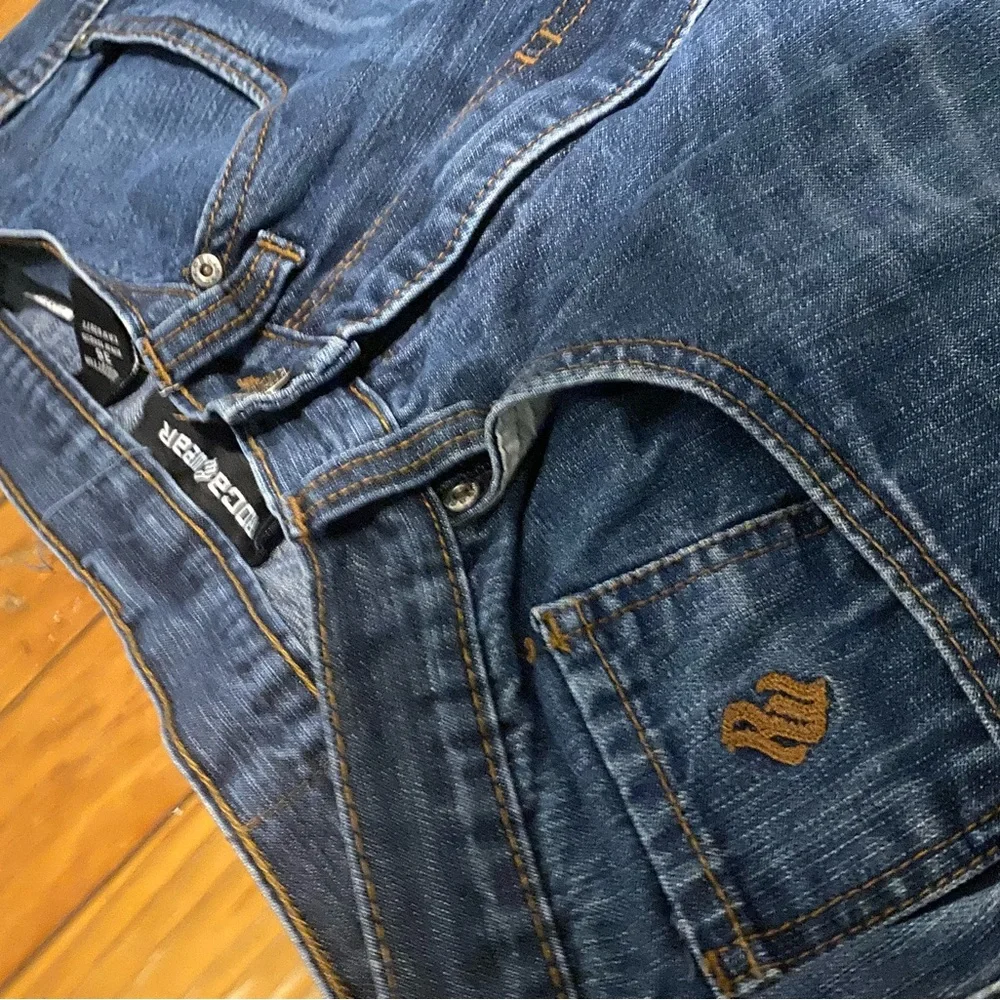 Rocawear Dark Blue Jeans with White Accents - Picture 4 of 5